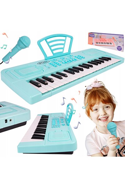 Selgot Electronic Organ With Microphone, 37 Keys, Blue Color