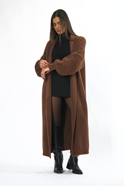 ABBRA Women's Long Beard Knitwear Cardigan