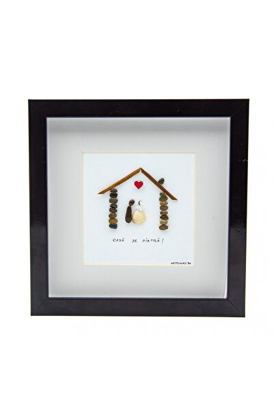 ArtMyWay Tablou ' Marry me ' - Colectia Pebble Art (cu pietre de râu autentice și elemente naturale)