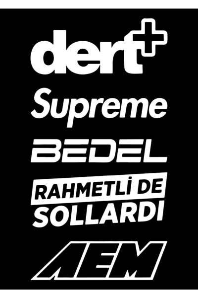 EYBA STİCKER مجموعة ملصقات النوافذ الخلفية ملصق سيارة 20 × 35 سم