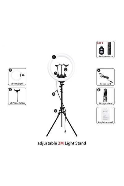 OEM 18 inch LED Ring Light for Selfies HA