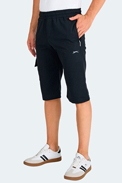 Slazenger Neck I Men's Pocket Capri Black Shorts