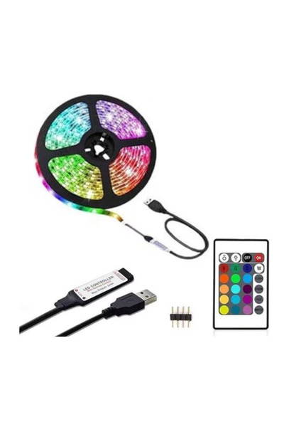 OEM RGB LED Strip Kit with USB 2M length remote control for TV PC Car Home Decorative Lighting Q DT20