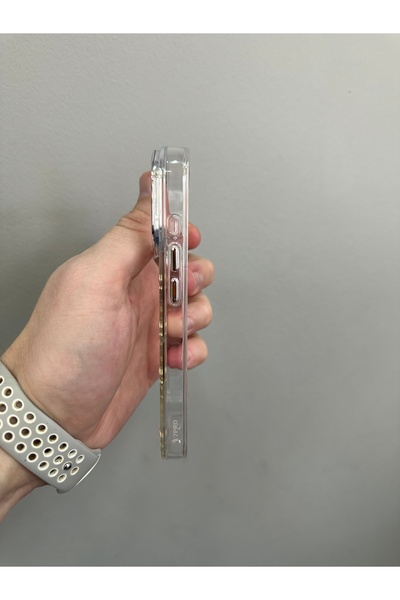 YZGOLDEN iPhone 17 Promax Compatible Rose Patterned Transparent Glitter Silver Camera Protruding Shiny Cover