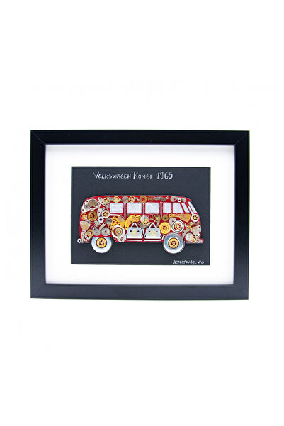 ArtMyWay Painting Volkswagen Kombi 1965 ART my Cars Collection (with authentic watch parts and metal elements)