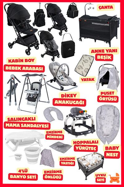 ÖYKÜ BEBEK DUNYASI Bagaj Flex Yeni Doğan Bebek Çeyiz Seti (29 Parça) Modern A...