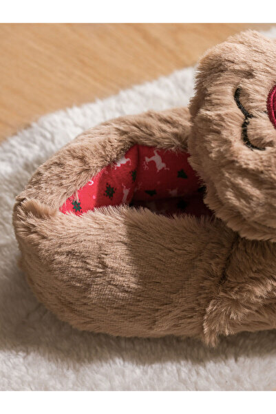 LC Waikiki Peak New Season Animal Figured Plush Women's Slippers