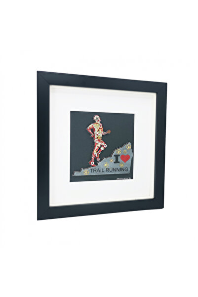 ArtMyWay Tablou TRAIL RUNNING - Colectia BornToRide (cu piese de ceas autentice si elemente metalice)
