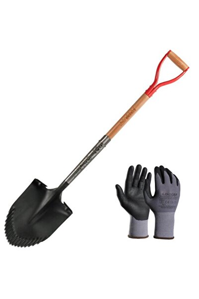 Strend Pro Σετ Harlet, φτυάρι, αιχμηρό, οδοντωτές άκρες, ξύλινη λαβή 115 cm, ...