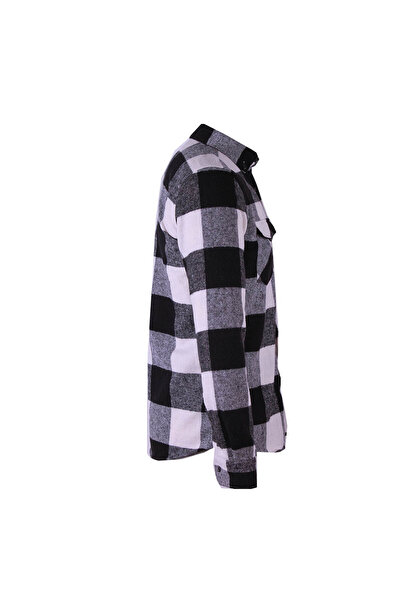 trender Lumberjack Black - White Men's Shirt with Pockets 8016