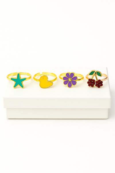 MakeWell خواتم قابلة للتعديل للأطفال بتصميم نجمة كورومي وهيلو كيتي ودجاجة ودي...