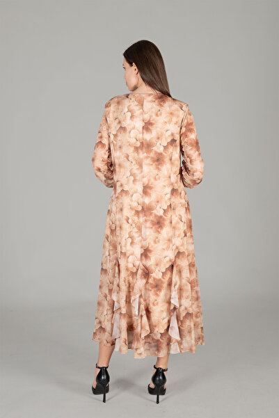 GUMANIZE Women's Round Neck Embroidered Dress