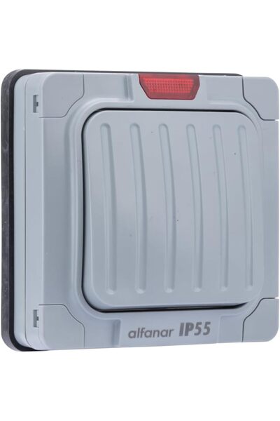 Alfanar مفتاح IP55 WP 20A ثنائي الاتجاه 1G مثبت بشكل مسطح