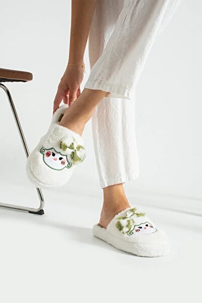 Ayra Moda Women's Plush Furry Anti-Slip Comfortable Sole Bowknot Winter House...