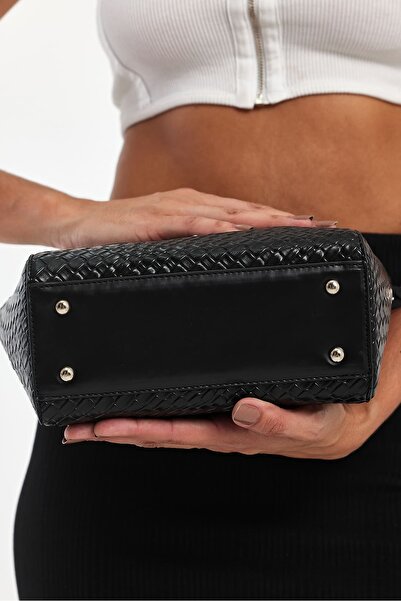 Hüvendo Small Size Long Strap Women's Stylish Hand and Shoulder Bag Black