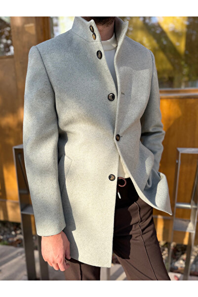 Avni Ceylan Men's Classic Slim Fit Cashmere Coat