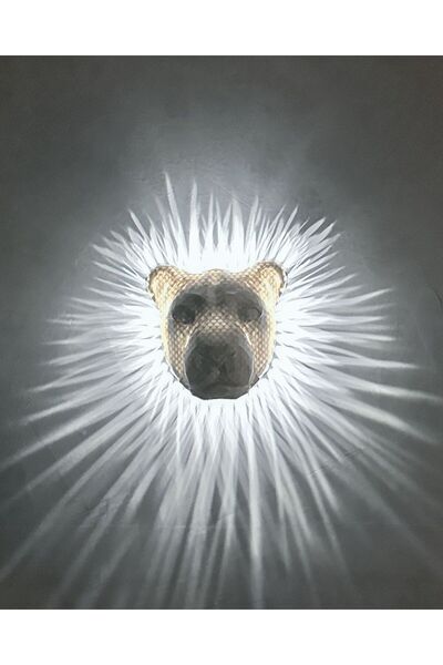 Olivians Coffee Aslan Işık Yeleli Duvar Lambası