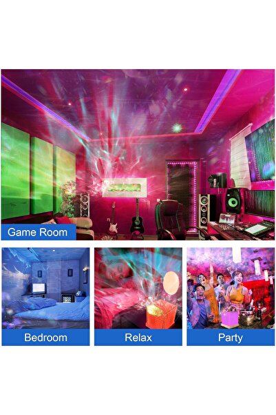 KASTWAVE Galaxy Projector Light for Bedroom, Ocean Wave Sensory Light with 16 Colors (ice Cube)