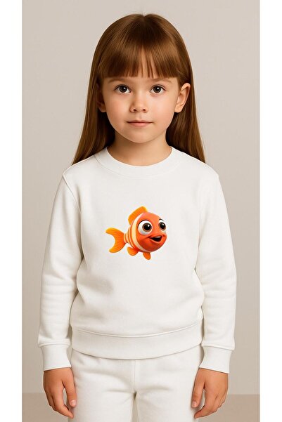 playwear Παιδικό Φούτερ Σετ Πορτοκαλί ΨΑΡΙ με στάμπα για Κορίτσια και Αγόρια ...