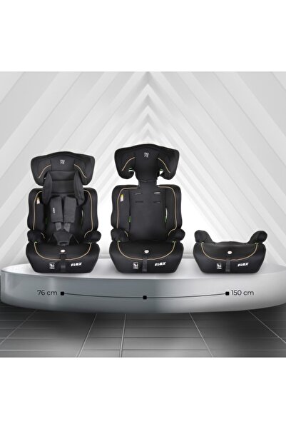 Moni Детско столче за кола Flex i-Size, бежово, R129, 5-точков колан, силикон...