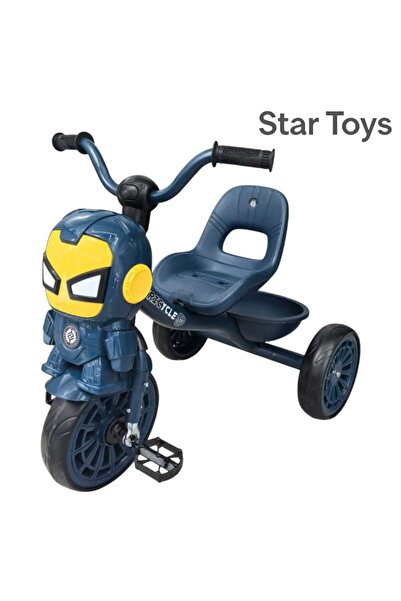 STAR TOYS Superhero-themed tricycle for kids – comfortable seat and rear basket –