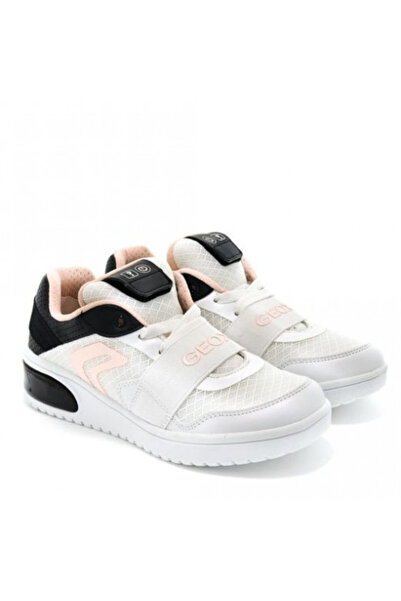 Geox XLED GA Girls' Sport Shoes White/Black