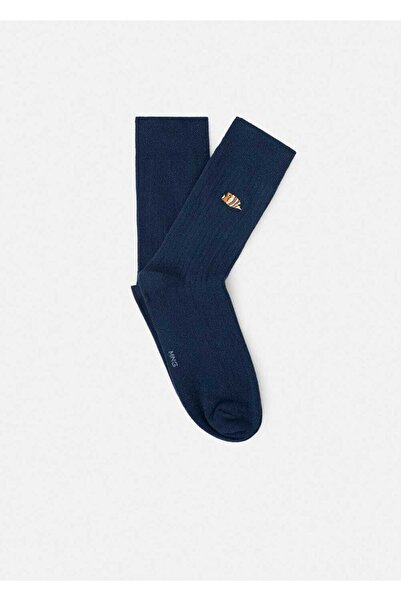 MANGO Man Hayvan deseni işlemeli pamuklu çorap