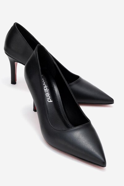 CCWAY AYAKKABI Kadın Stiletto Ayakkabı SİYAH CİLT