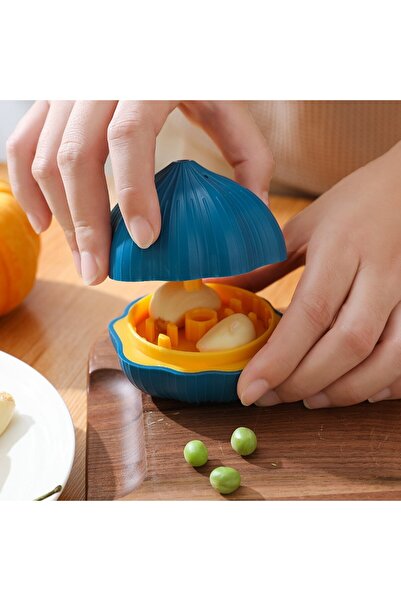 Flippy Manual Garlic Press, 7 x 7.5 cm, Plastic, Dark Blue