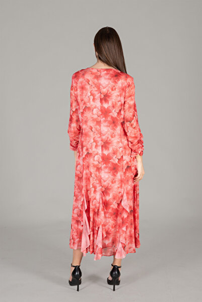 GUMANIZE Women's Round Neck Embroidered Dress