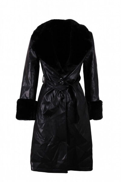 trender 26kg07000024 Black Women's Coat 3427