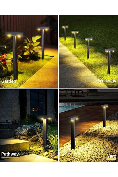 KASTWAVE Solar Pathway Light - 1 Pack, Warm Light, Waterproof, T-Shaped