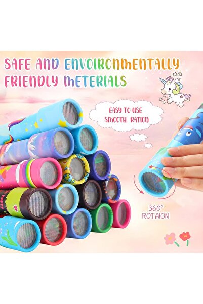 SNAPTRON 12 Pcs Kaleidoscope Set – Mini Colorful Party Favors for Kids