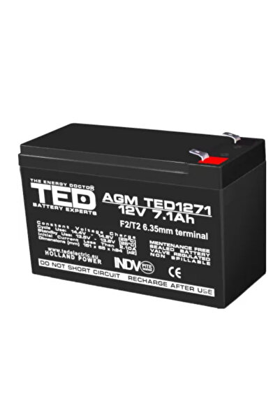 OEM Acumulator 12V Stationar Dimensiuni 151 x 65 x 95 mm Baterie 12V 7.1Ah TED Electric