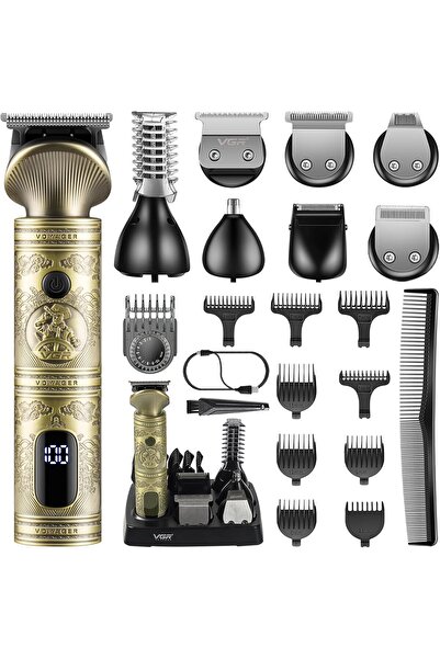 VGR Professional Mens Beard Grooming Kit, Electric Shavers Razors, Trimmers for Men, 6in1