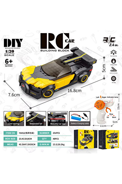 TRUST STORE Uzaktan Kumandalı Şarjlı 251 Parça Bugatti Yapı Oyuncak Yapı Seti...