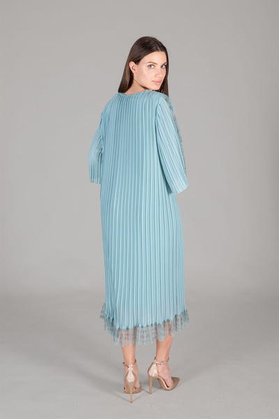 GUMANIZE Women's Round Neck Tulle Chiffon Dress