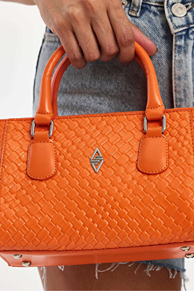 Hüvendo Small Size Long Strap Women's Stylish Hand and Shoulder Bag Orange