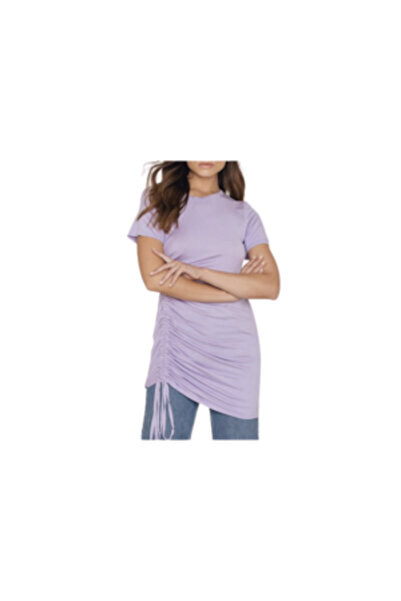 OEM Rouched side t-shirt dress, Lilac, Lilac