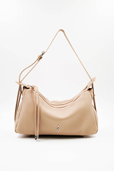 Hüvendo Daily Medium Size Women's Shoulder Bag with Adjustable Strap Mink