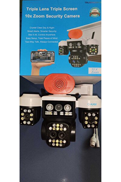 Kualite 3 Kameralı 9mp Wıfı Ptz Kamera Gece Görüşlü O-kam 5012 Çakarlı Güvenl...