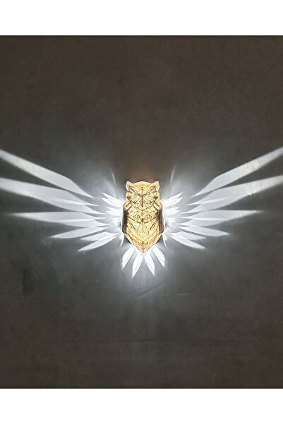 Olivians Coffee Baykuş Işık Kanatlı Duvar Lambası