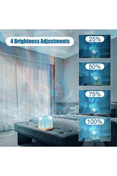 KASTWAVE Galaxy Projector Light for Bedroom, Ocean Wave Sensory Light with 16 Colors (ice Cube)