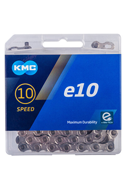 KMC Lanț argintiu pentru motocicletă electrică, 10 V, 122 legături