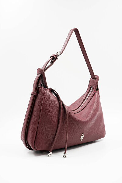 Hüvendo Daily Medium Size Women's Shoulder Bag with Adjustable Strap Burgundy