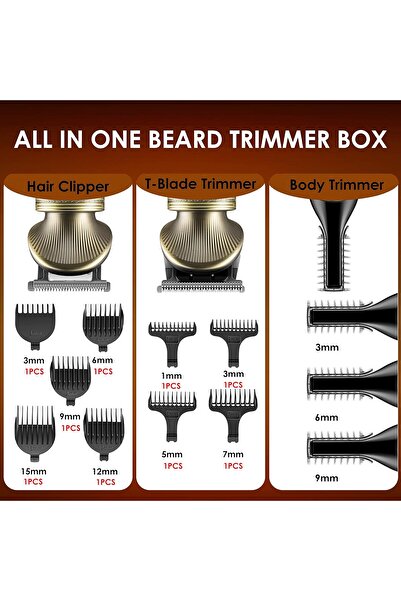 VGR Professional Mens Beard Grooming Kit, Electric Shavers Razors, Trimmers for Men, 6in1