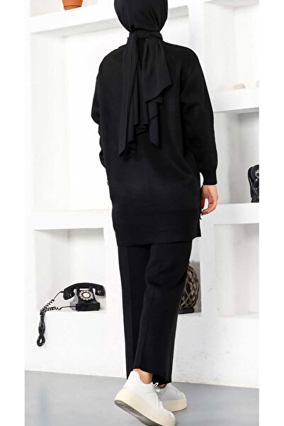 Mikxim Long Detail on the Back, Wide Leg Bottoms, Top and Bottom Set