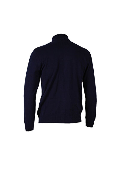 trender Navy Blue Men's Cardigan with Zipper