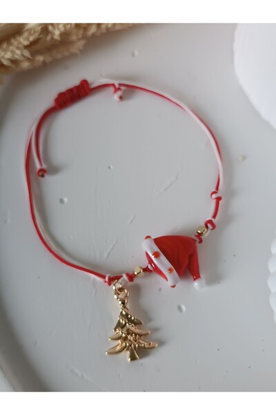 La fee aksesuar New Year's Gift Bracelet Murano Glass Christmas Penguin Deer Red New Year Christmas New Year