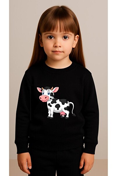 playwear Set pentru copii Hanorac cu imprimeu Vaca cu lapte pentru fete și bă...